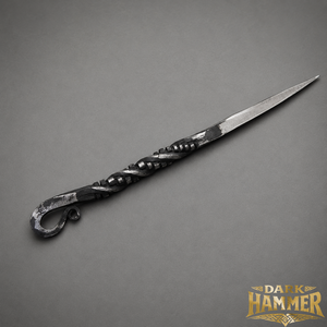 Umweltfreundlicher Handgeschmiedeter Wikinger-Essstab aus Eisen mit Gedrehtem Metallgriff der Marke Dark Hammer für Mittelalterliche Feste - Product Image 1