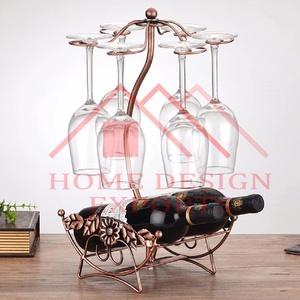 2025 Soporte decorativo dorado para botella de vino Metal Best Seller - Product Image 5