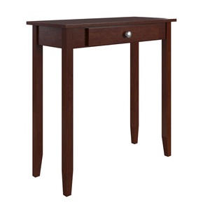 Table console en bois pour salon, table d'appoint pour entrée avec 1 tiroir, couleur bois café, table console pour la décoration de la maison - Product Image 1