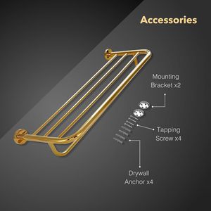 Italian Collection Towel Hanger for <b>Bathroom</b> PVD Coated Towel Holder Universal Fit for Home and <b>Bathroom</b> <b>Accessories</b> Available - Product Image 2