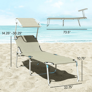 Chaises longues pliantes confortables pour la piscine, chaises longues pliantes pour l'extérieur - Product Image 4