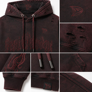 เสื้อฮู้ดผู้ชายทรงโอเวอร์ไซส์ Dravelle Industry ผ้าฟลีซแบบสวมหัว ดีไซน์ลายปะติด แต่งตัวสบายๆ สำหรับฤดูหนาว กันน้ำ กันลม - Product Image 4