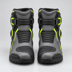 Botas Cortas para Motocicleta, Zapatos de Cuero Resistentes para Motociclismo con Paneles Reforzados, Suela Duradera y Ajuste Cómodo - Product Image 6