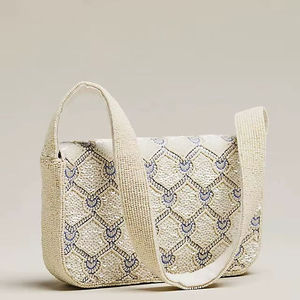 Bridal Cotton Classic Evening Bags Chain Strap Embroidery <b>Decorations</b> Beaded Clutches Weddings <b>Parties</b> Special Occasions Mixed - Product Image 2
