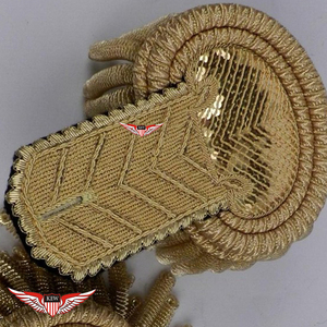 KEW Par de Epaulettes de Caballería Napoleónica con Flecos Dorados, Ecológicos, Estilo Vintage - Product Image 4