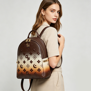 Mochila de PU con Estampado de Letras y Cierre de Cremallera, Diseño Antirrobo para Mujer, Venta al Por Mayor de Fábrica 2026 - Product Image 1