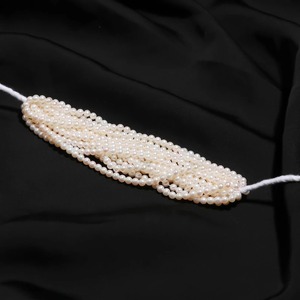 Perles d'eau douce naturelles blanches de qualité AA, rondes, 4-5 mm, perles d'espacement pour la fabrication de bijoux, certifiées GIC - Product Image 4