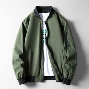 Chaqueta Bomber Slim Fit de la Mejor Calidad para Hombre, para Invierno, con Cuello Alto y Tela de Lona Sólida, Prenda Exterior Informal de Otoño - Product Image 4