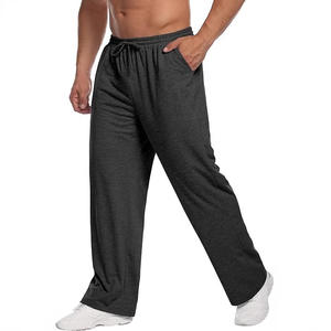 Pantalon de survêtement pour homme de haute qualité, en coton, coupe ample et droite, style décontracté, personnalisable - Product Image 2