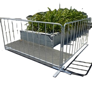 Barreras Portátiles Enlazables para Control de Multitudes y Tráfico, Barrera de Control de Multitudes, Barrera de Control de Multitudes de Metal Galvanizado - Product Image 1
