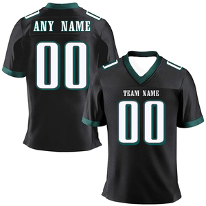 Nouveau style de maillot de football américain, design personnalisé, nom du joueur, manches courtes, 100% polyester, imprimé, respirant, équipe personnalisée - Product Image 2