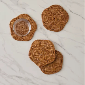 Modern Style Design Rattan Coaster Jute Coaster Rope Coaster Place Mats Woven Rattan Coaster Mats At very good factory Price - Product Image 1