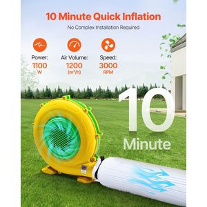 Grande tente de fête gonflable pour adultes de 29,5 x 19,7 x 13,1 pieds avec souffleur de 1100 W, tente gonflable pour divertissement - Product Image 3