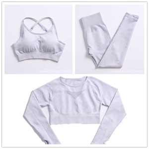 Conjunto de Yoga Premium sin Costuras para Mujer, Talla Grande, Cintura Alta, 2 Piezas, Ropa Deportiva, Directo de Fábrica OEM - Product Image 5