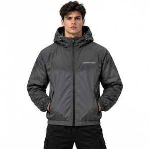 Chaqueta Cortavientos Personalizada para Hombre, Ecológica, de Poliéster y Algodón, Estilo Urbano, con Logotipo, Informal, de Moda - Product Image 1