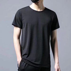 Camiseta Deportiva de Verano para Hombre con Logotipo Personalizado OEM, Estilo Moderno, Corte Regular, Malla Transpirable, Manga Corta, Cuello Redondo, Tallas Grandes, 100% Algodón, Informal - Product Image 3