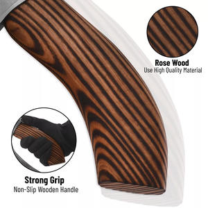 Cuchillo para pizza hecho a mano de inspiración medieval industrial, afilado, duradero, elegante, con funda de cuero y mango de madera. El mejor regalo. - Product Image 3