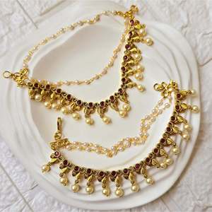<b>Ruby</b> Kemp Mattal Pearl <b>Necklace</b> - Product Image 1