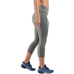 Shorts de yoga pour femmes, taille mi-haute, longueur genou, pour l'entraînement et la course, avec contrôle du ventre, extensibles, doux, avec poche latérale - Product Image 2