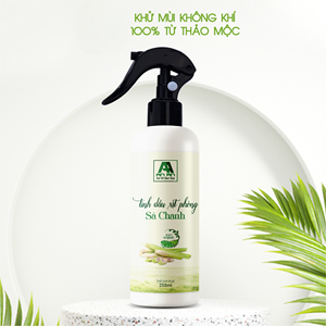SPRAY D'AMBIEUX ENTIÈREMENT ÉCARTÉSÉ À L'HUILE ESSENTIELLE DE CITRON-GRAS 250ML VIETNAM |   Parfum d'ambiance frais aux agrumes et aux herbes, design contemporain pour anniversaire - Product Image 1