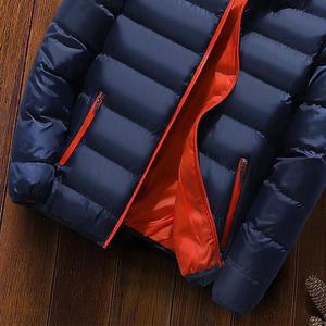 Chaqueta de Invierno para Hombre, Blanca, con Capucha, Impermeable, con Cierre Frontal, Logotipo, Casual, de Alta Calidad, Acolchada, Térmica, Tipo Parka - Product Image 2