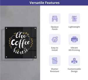 Letrero de Acrílico Negro Brillante Personalizado para Salón |   Placa Comercial con Logotipo 3D en Oro |   Letreros Personalizados para Tiendas Boutique - Product Image 2