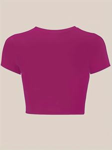 T-shirt court décontracté moderne pour femme, léger, doux et confortable, idéal pour un style quotidien estival - Product Image 2