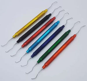 Instrumento Médico, Juego de 7 Piezas de Cureta Dental y Destartarizador Manual de Acero Inoxidable Multicolor, Herramienta Reutilizable para Dentistas - Product Image 5