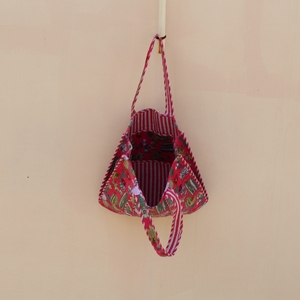 Sustainable Cotton Velvet RedTote <b>Bag</b> Cactus Floral Print Zipper Open Closure <b>Reusable</b> Shopping Travel Tote <b>Bag</b> - Product Image 4