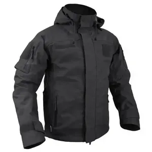 Chaqueta Bomber de Alta Calidad al por Mayor, Cuello de Forro Polar, Negra, Poliéster y Algodón, Unisex, Reflectante, Cortavientos para Guardias de Seguridad, Invierno - Product Image 6