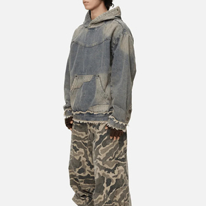 เสื้อฮู้ดดี้เดนิมทีมชาย น้ำหนักเบา สวมใส่สบาย ผลิตในปากีสถาน รับผลิตแบบ OEM ODM จำหน่ายส่งเสื้อฮู้ดดี้เดนิมทีมชาย - Product Image 3