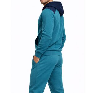 Ensemble de survêtement décontracté d'hiver personnalisé pour homme, avec sweat à capuche zippé et pantalon de jogging, doublure polaire de haute qualité, vêtements de sport - Product Image 4