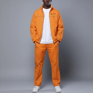 Chándal Naranja para Hombre, de Color Sólido, Transpirable, de Poliéster, Deportivo, para Otoño, con Bolsillos Laterales y Cierre de Cremallera - Product Image 5