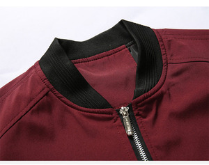 Hot Selling Winter Wear Solid Color Comfortable Men's Bomber Jacket Quick Dry Breathable Hooded Full Sleeves Bomber Jacket - Product Image 4