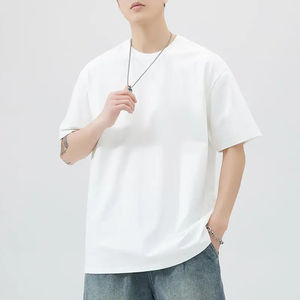 เสื้อยืดผู้ชายแบบครึ่งแขนทรงโอเวอร์ไซส์หนาพิเศษ 300 กรัม ดีไซน์เฉพาะตัว และเสื้อยืดคอกลมทรงหลวมสำหรับฤดูร้อน ขายส่ง - Product Image 3