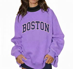 Pull réversible surdimensionné pour femme en molleton français polyester/coton, col montant, personnalisable OEM, haute qualité, pour l'hiver - Product Image 3