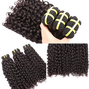 Paquets de cheveux bouclés pixie vietnamiens bruts cousus en 100% cheveux humains non traités birmans bouclés extensions de cheveux humains bruts tête complète - Product Image 6