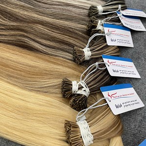 ผมต่อแบบเคราติน I-Tip เกรด Super Double Drawn Remy ผมแท้เวียดนาม เรียงเกล็ดผมอย่างเป็นธรรมชาติ ขายส่ง สีธรรมชาติ เงางาม เรียบลื่น - Product Image 3