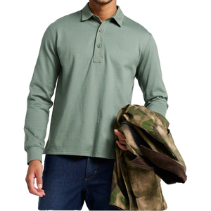 เสื้อสเวตเชิ้ตแขนยาวปักโลโก้ผู้ชาย สไตล์โปโล สำหรับฤดูใบไม้ผลิและฤดูใบไม้ร่วง แบบยูนิเซ็กส์ ทรงโอเวอร์ไซส์ สไตล์วินเทจ ล้างสีแบบแอซิดวอช  แบบเรียบๆ ไม่มีลาย - Product Image 6