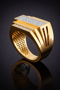 <b>Men</b> Diamond <b>Ring</b> Side Design Statement Band <b>for</b> Party Wedding Gift Anniversary Git - Product Image 3
