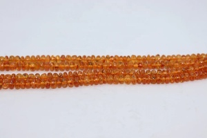 ลูกปัดพลอยโกเมนแบบเรียบลูกปัดพลอยโกเมนสวยงามขนาด4-6มม. สินค้ามาใหม่ - Product Image 4