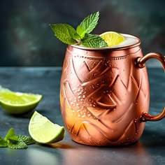 hammered copper beverage mug collection misty waterfall drink <b>cups</b> <b>reusable</b> cocktail mugs premium durable kitchen dining hospita - Product Image 6
