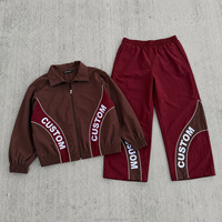 Ensemble survêtement coupe-vent en nylon pour homme grande taille, couleur unie, avec logo brodé, veste et pantalon de jogging réfléchissants 3M