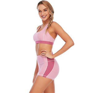 Ensemble de soutien-gorge de sport et short pour femmes, vêtements de sport extensibles et doux pour la remise en forme, l'exercice, la danse, l'entraînement et le yoga - Product Image 1