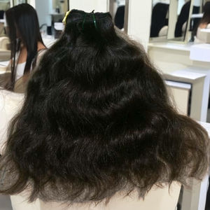 Extensions de Cheveux Humains Ondulés Naturels Indiens Remy avec Extrémités Super Double Dessinées - Product Image 1