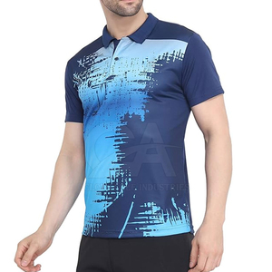 เสื้อโปโลซับลิเมชั่นแบบใหม่ เนื้อผ้านุ่ม แห้งเร็ว ระบายอากาศได้ดี เสื้อโปโลซับลิเมชั่นสำหรับผู้ชาย ใส่ได้ในฤดูร้อน รับผลิตตามขนาด OEM - Product Image 3