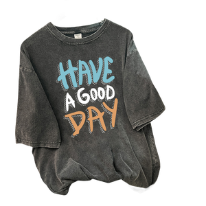 เสื้อยืดผู้ชายผ้าฝ้ายหนานุ่มคุณภาพสูง ทรงโอเวอร์ไซส์ ล้างสีแบบแอซิดวอช ตัดเย็บด้วยผ้าฝ้ายทอแบบวินเทจ สั่งทำได้ ปี 2025 - Product Image 3