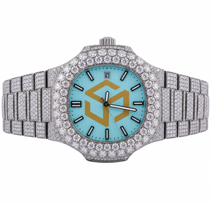 Luxury Stainless Steel Moissanite Diamond Iced Out <b>Watch</b> Men Women Fashion Wristwatch - Product Image 6