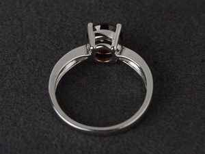 Bague en grenat taille ronde, pierre précieuse rouge, bague de fiançailles en grenat, cadeau d'anniversaire, bijou pierre de naissance de janvier - Product Image 2