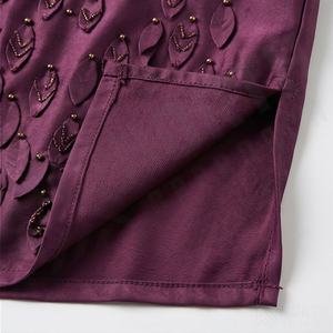 2025 OEM Kimono Abaya pour femmes musulmanes, en tissu polyester épais, doux et très extensible, col en V, manches longues, pour fêtes, Ramadan, mariages - Product Image 6